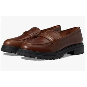 Madewell Women's Bradley Chunky Lugsole Loafers Stable Brown Leather Size 10 NIB